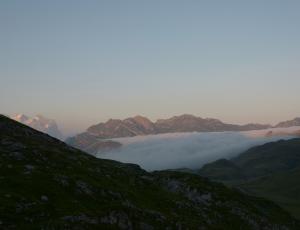 Nebel über dem Tannsee.